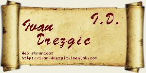 Ivan Drezgić vizit kartica